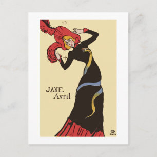 Cabaret-Tänzerin von Henri de Toulouse-Lautrec Kar Postkarte