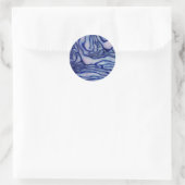 Cabbage Blue Runder Aufkleber (Tasche)