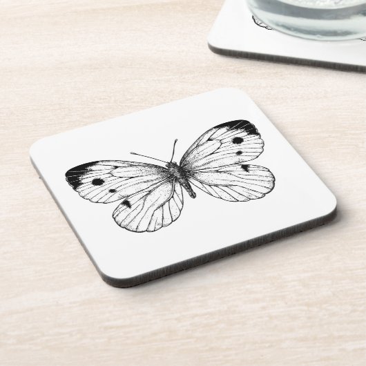 Cabbage butterfly getränkeuntersetzer (Linke Seite)