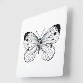 Cabbage butterfly quadratische wanduhr (Winkel)