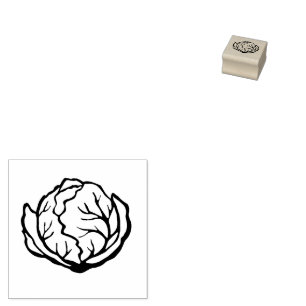 Cabbage Carvage Linocut sehen sauber schneiden Gummistempel