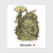 Cabbage Colonel — Funny Vegetable Commander  Aufkleber (Blatt)