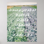 Cabbage Field: grün und lila Poster (Vorne)