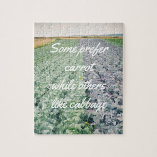 Cabbage Field: grün und lila Puzzle