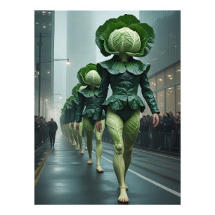 Cabbage Parade in der Stadt Fotodruck