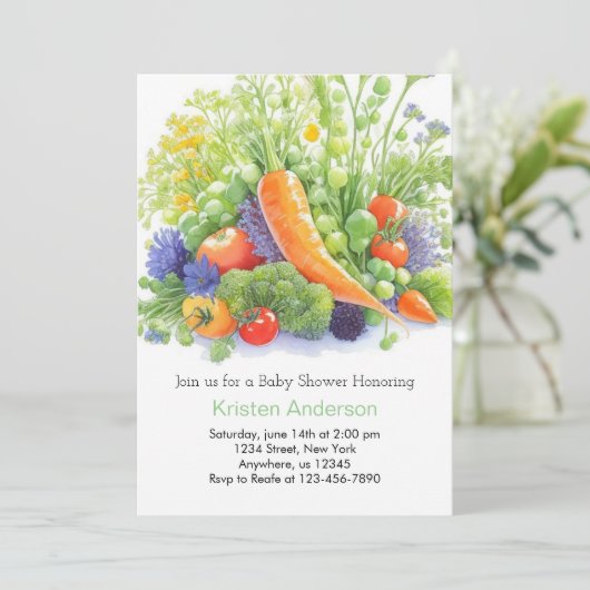 Cabbage Patch Joy Baby Dusche Einladung (Stehend Vorderseite)