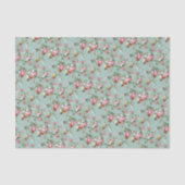 Cabbage-Rose in Blautönen Seidenpapier (Vorderseite)