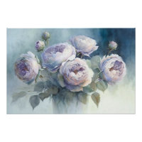 Cabbage-Rose in Vase-Dekoupage