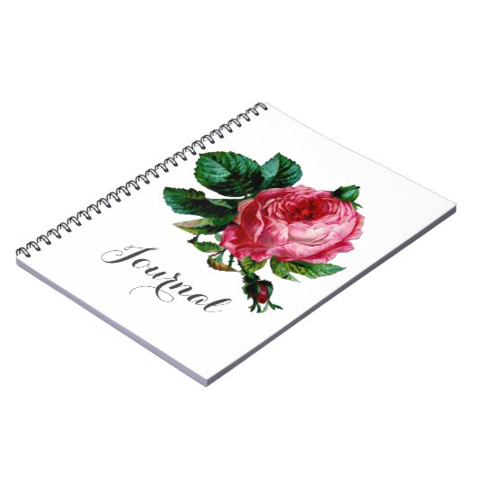 Cabbage Rose Journal-Notebook Notizblock (Linke Seite)