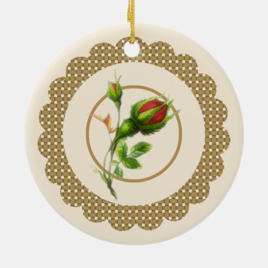 Cabbage Rose Ornament (Hinten)