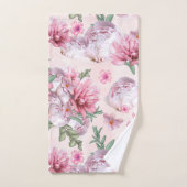 Cabbage Rose Rosa Mischungen Badhandtuch Set (Handtuch)