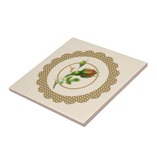 Cabbage Rose Tile Fliese (Seite)