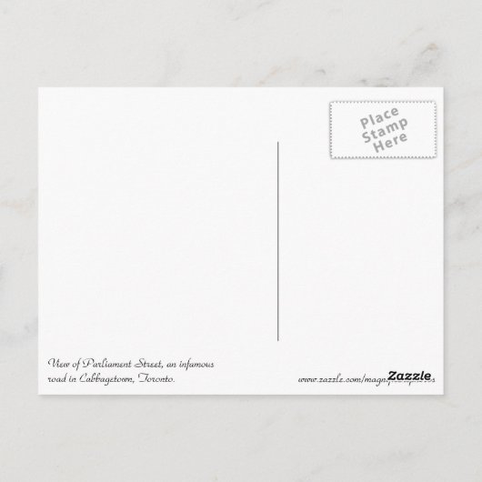 Cabbagetown, Toronto Tourismus Postcard Postkarte (Rückseite)