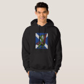 Caber Toss Frog Scottish Hoodie (Vorne ganz)