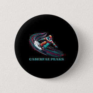 Caberfak Peaks Michigan Snowboarding Button