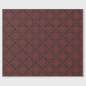 Cabernet Coral Whirl Dot Mandala Diamond Tile Geschenkpapier (Flach)