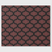 Cabernet Coral Whirl Dot Mandala Retro Ogee Geschenkpapier (Flach)