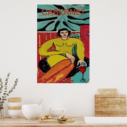 Cabernet Maid, Wine Poster (Küche)