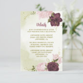 Cabernet rosa Blume grüne Blätter Begleitkarte (Stehend Vorderseite)