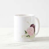 Cabernet rosa Blumengrün Kaffeetasse (VorderseiteRechts)