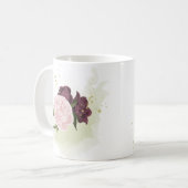 Cabernet rosa Blumengrün Kaffeetasse (Vorderseite Links)
