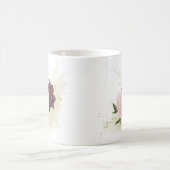 Cabernet rosa Blumengrün Kaffeetasse (Mittel)