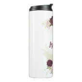 Cabernet rosa Blumengrün Thermosbecher (Nach links gedreht)