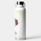 Cabernet rosa Blumengrün Trinkflasche (Rückseite)