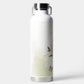 Cabernet rosa Blumengrün Trinkflasche (Vorderseite)