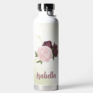 Cabernet rosa floral Grünzeug  Trinkflasche