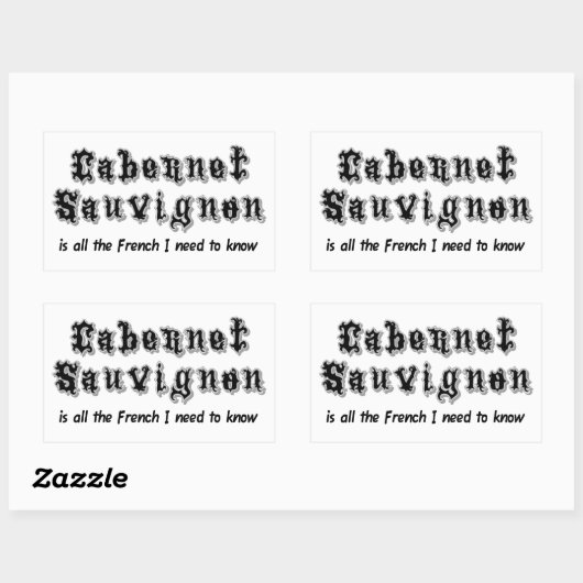 Cabernet Sauvignon Rechteckiger Aufkleber (Blatt)