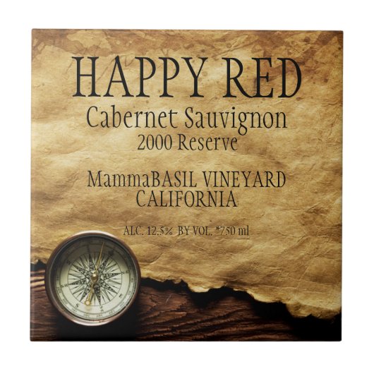 Cabernet Sauvignon Tile! Fliese (Vorderseite)