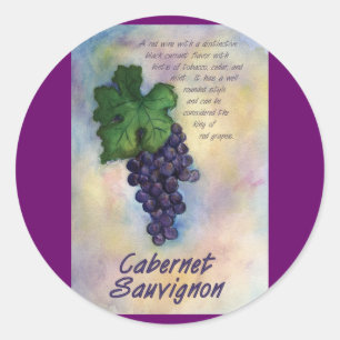Cabernet Sauvignon Weinaufkleber Runder Aufkleber