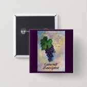 Cabernet Sauvignon Wine Button (Vorne & Hinten)