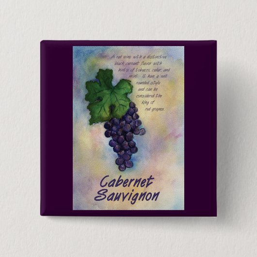 Cabernet Sauvignon Wine Button (Vorderseite)