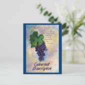Cabernet Sauvignon Wine Postcard Postkarte (Stehend Vorderseite)