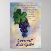 Cabernet Sauvignon Wine Print Poster (Vorne)