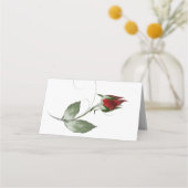 Cabernet und Dusty Blush Rose Platzkarte (Rückseite)