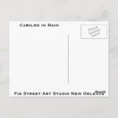 Cabildo in Regen, New Orleans Postkarte (Rückseite)