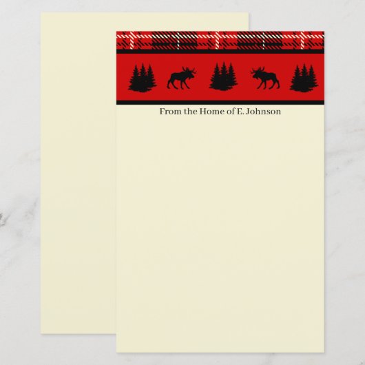 Cabin Black Moose Red Kariert (Vorne/Hinten)