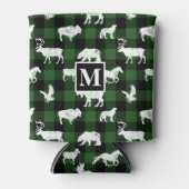 Cabin Buffalo Kariert Lumberjack Karo Pattern Gree Dosenkühler (Vorderseite)