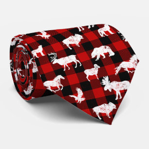 Cabin Buffalo Kariert Lumberjack Karo Pattern Red Krawatte