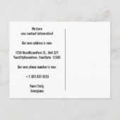 Cabin Chic Neue Wohnung Postcard Ankündigungspostkarte (Rückseite)