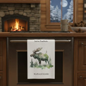 Cabin Comfort & Woodland Dreams Rustic Watercolor Geschirrtuch