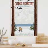Cabin Country Vintage Reiseplakat Poster (Küche)