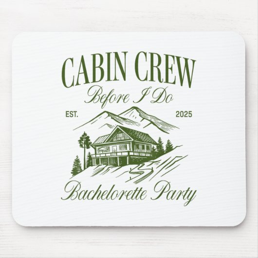 Cabin Crew Before I Do Bachelorette Party Camp Bac Mousepad (Vorne)