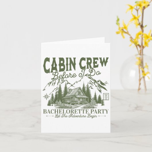 Cabin Crew Before I Do Camp Bach Bachelorette Part Karte (Gelbe Blume)