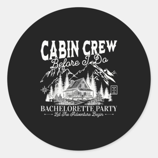 Cabin Crew Before I Do Camp Bach Bachelorette Part Runder Aufkleber (Vorderseite)