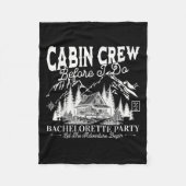 Cabin Crew Bevor ich Camp Bach Junggesellinnenabsc Fleecedecke (Vorderseite)