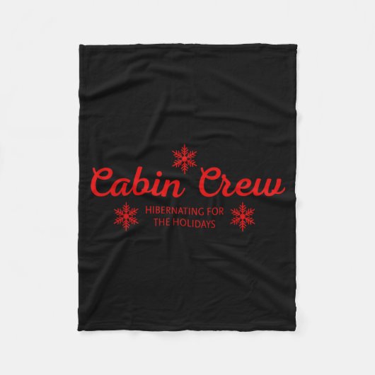 Cabin Crew Christmas Pjs Family Christmas Pajamas  Fleecedecke (Vorderseite)